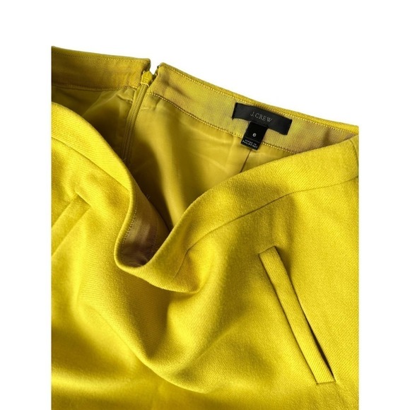 J. Crew Yellow Wool Mini Skirt, Size 6 - Picture 3 of 9